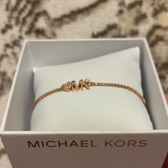 Michael Kors Rose Gold Logo Bracelet - Picture 2 of 9